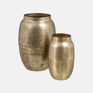 Vase en aluminium doré RIAD, 2 pièces