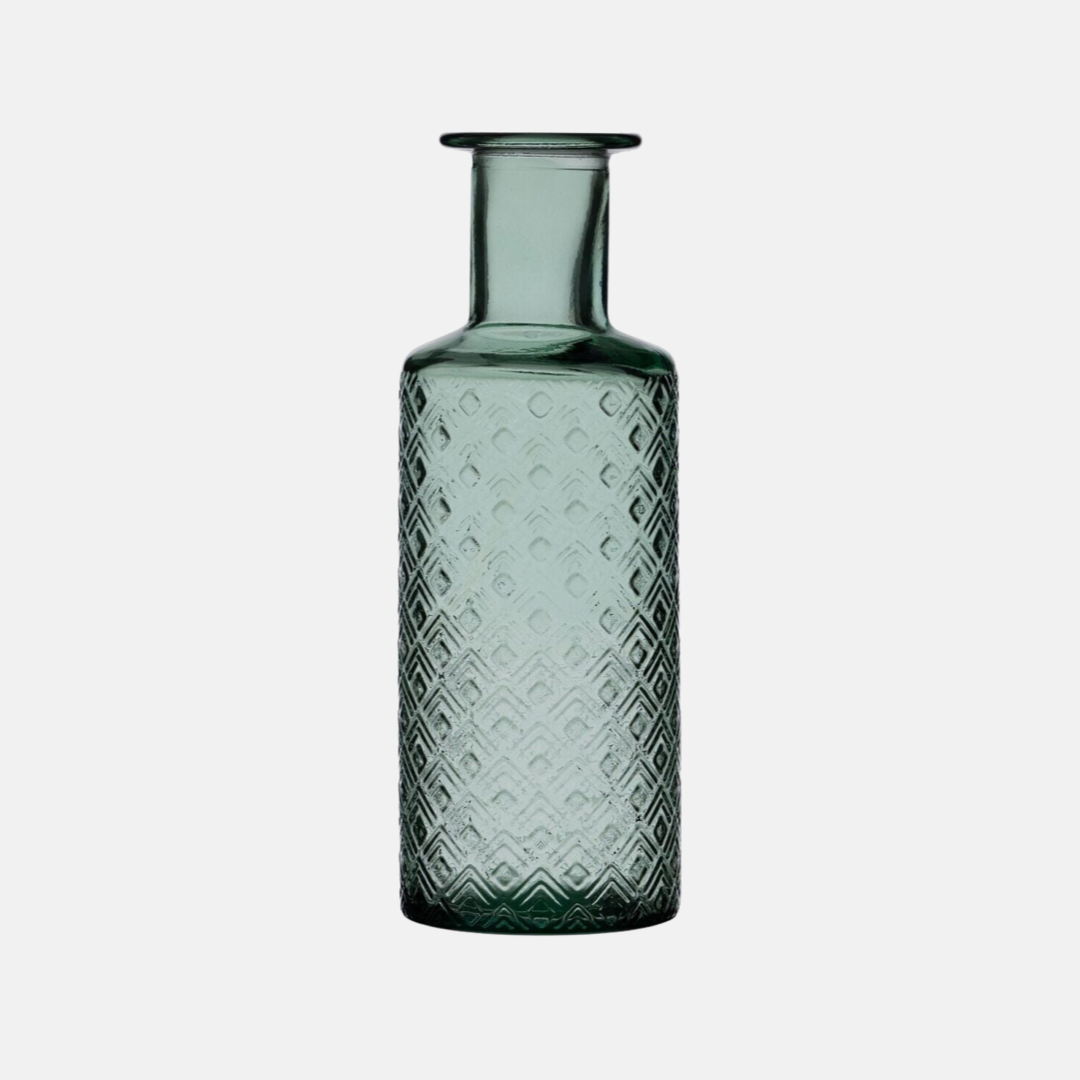 Vase verre recyclé vert ONDE